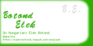 botond elek business card